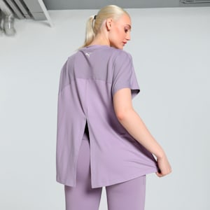 CLOUDSPUN Mix Women's Relaxed Fit Training Tee, Pale Plum, extralarge-IND