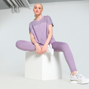 CLOUDSPUN Mix Women's Relaxed Fit Training Tee, Pale Plum, extralarge-IND