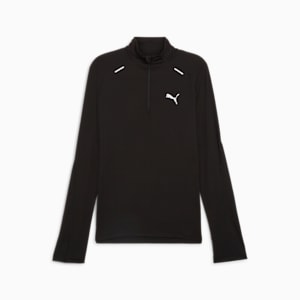 PUMA RUN CLOUDSPUN Men's Quarter-Zip Top, PUMA Black, extralarge