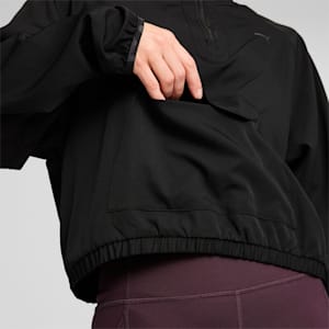 HYPERNATURAL Women's Woven Half-Zip Jacket, PUMA Black, extralarge