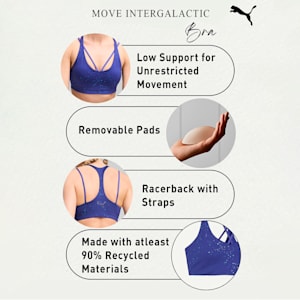 MOVE Women's Training Bra, Lapis Lazuli, extralarge-IND