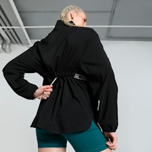Woven Elastic Women's Relaxed Fit Training Jacket, PUMA Black, extralarge-IND