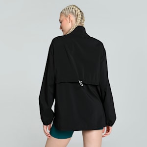 Woven Elastic Women's Relaxed Fit Training Jacket, PUMA Black, extralarge-IND