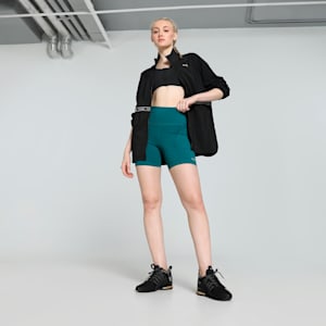Woven Elastic Women's Relaxed Fit Training Jacket, PUMA Black, extralarge-IND