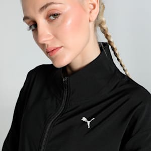 Woven Elastic Women's Relaxed Fit Training Jacket, PUMA Black, extralarge-IND