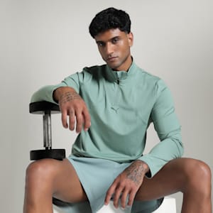 CLOUDSPUN Quarter-Zip Men's Training Jacket, Green Moon, extralarge-IND