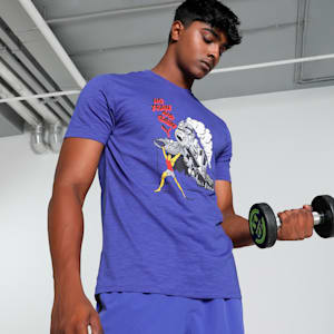 No Train No Gain Men's Training Tee, Lapis Lazuli, extralarge-IND