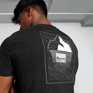 SEASONS Men's Trail Running Tee, PUMA Black, extralarge-IND