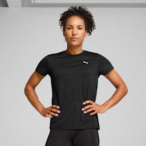 Playera Train All Day Essentials para mujer, PUMA Black Heather, extralarge