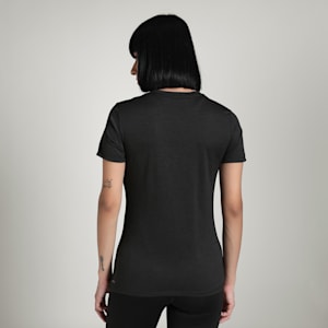 Train All Day Heather Logo Women's Training Tee, PUMA Black Heather, extralarge-IND
