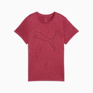 Train All Day Heather Logo Women's Training Tee, Port Heather, extralarge-IND