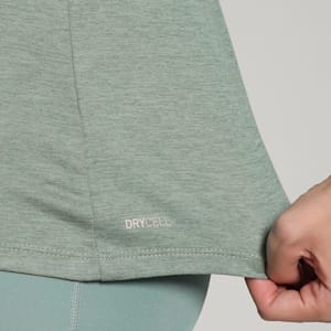Train All Day Heather Logo Women's Training Tee, Green Moon Heather, extralarge-IND