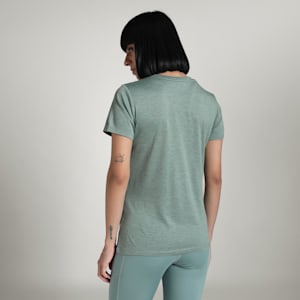 Train All Day Heather Logo Women's Training Tee, Green Moon Heather, extralarge-IND