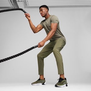 Train All Day Men's Woven Tapered Training Pants, Loden Green, extralarge-IND