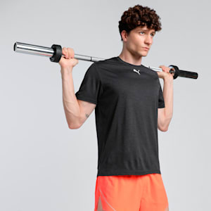 Train All Day Heather Cat Men's Training Tee, PUMA Black Heather, extralarge-IND