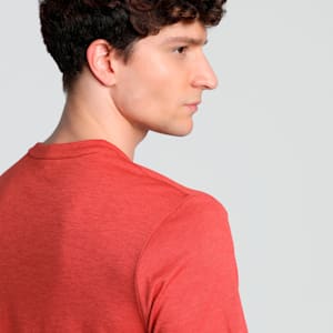 Train All Day Heather Cat Men's Training Tee, Red Fire Heather, extralarge-IND