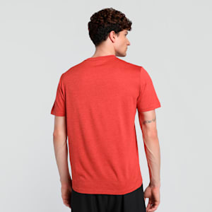 Train All Day Heather Cat Men's Training Tee, Red Fire Heather, extralarge-IND