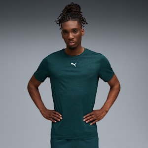 TAD ESSENTIALS Heather Cat Tee Men, Green Terrain Heather, large-GBR