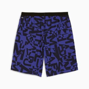 Shorts Hombre con estampado integral 17cm, Lapis Lazuli, extralarge