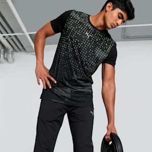 PUMA x one8 Core Men's Slim Fit Printed Training Tee, PUMA Black, extralarge-IND