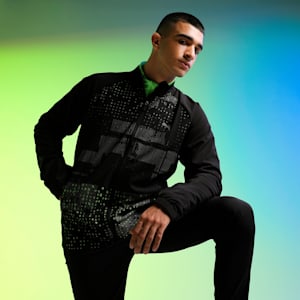 PUMA x one8 Men's Slim Fit Training Woven Jacket, PUMA Black, extralarge-IND