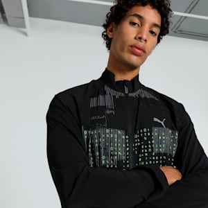 PUMA x one8 Men's Slim Fit Training Woven Jacket, PUMA Black, extralarge-IND