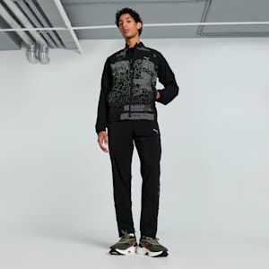 PUMA x one8 Men's Slim Fit Training Woven Jacket, PUMA Black, extralarge-IND