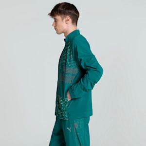 PUMA x one8 Men's Slim Fit Training Woven Jacket, Cold Green, extralarge-IND