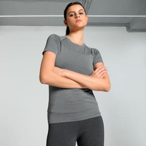 Women's Seamless Training Tee, Cool Dark Gray, extralarge-IND