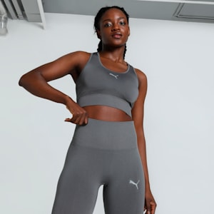 Women's Seamless Training Bra Top, Cool Dark Gray, extralarge-IND