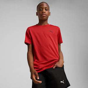 Train All Day Youth Training Tee, Red Fire, extralarge-IND