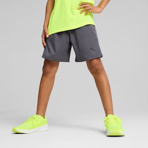Train All Day Youth Woven Training Shorts, Galactic Gray, extralarge-IND