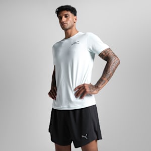 GRAPHICS Slogan Men's Running Tee, Peaceful Blue, extralarge-IND