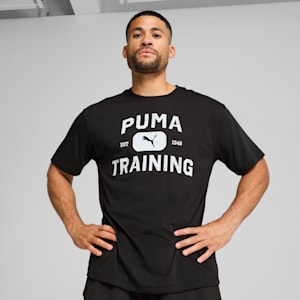 GRAPHICS Logo Relaxed Training Tee Men, PUMA Black, extralarge