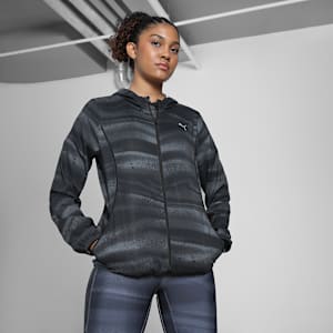 VELOCITY All-Over Print Woven Women's Running Jacket, PUMA Black, extralarge-IND