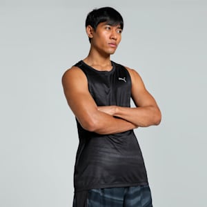 VELOCITY All-Over Print Polyblend Men's Running Tank, PUMA Black, extralarge-IND
