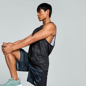 VELOCITY All-Over Print Polyblend Men's Running Tank, PUMA Black, extralarge-IND