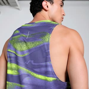 VELOCITY All-Over Print Polyblend Men's Running Tank, Blue Crystal, extralarge-IND