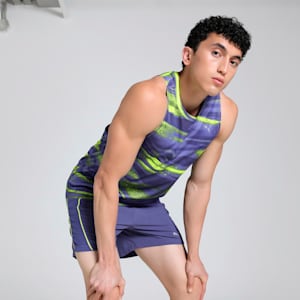 VELOCITY All-Over Print Polyblend Men's Running Tank, Blue Crystal, extralarge-IND