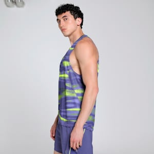 VELOCITY All-Over Print Polyblend Men's Running Tank, Blue Crystal, extralarge-IND