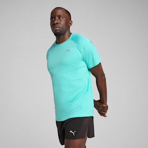 VELOCITY Men's Running Tee, Aquatic, extralarge-IND