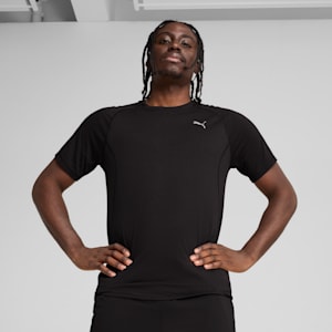 RUN VELOCITY Men's Tri-Blend Running Tee, PUMA Black, extralarge