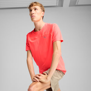 SEASONS coolCELL Men's Short Sleeve Tee, Glowing Red, extralarge