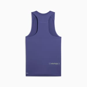 Graphic Mesh Running Singlet Men, Blue Crystal, extralarge