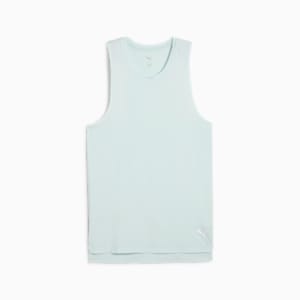 Playera sin mangas de running estampada para hombre, Peaceful Blue, extralarge