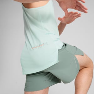 Playera sin mangas de running estampada para hombre, Peaceful Blue, extralarge