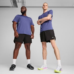Shorts de 5 para hombre Everyday Running ULTRAWEAVE, PUMA Black-Glowing Red, extralarge
