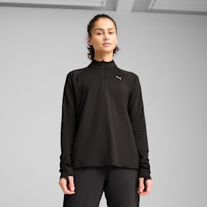 Playera maga larga RUN VELOCITY CLOUDSPUN para mujer, PUMA Black, extralarge