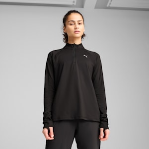 RUN VELOCITY CLOUDSPUN Women's 1/4 Zip, PUMA Black, extralarge