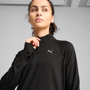 RUN VELOCITY CLOUDSPUN Women's 1/4 Zip, PUMA Black, extralarge